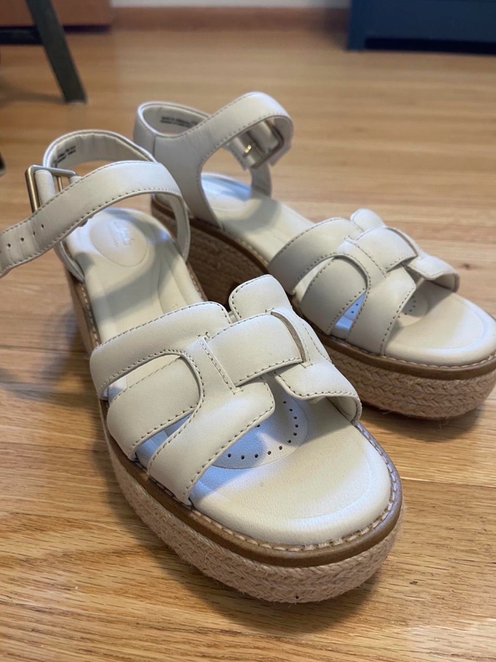 Women’s Cream Platform Sandals - Brand: Clark’s